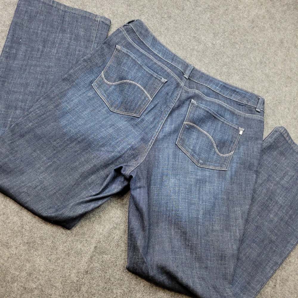 Lee Jeans Womens 18M Blue Denim Dark Wash Modern Series Curvy Fit Bootcut Leg